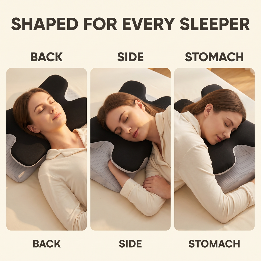 Shaped for every sleeper - back, side and stomach
