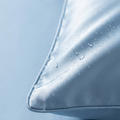 Cooling mulberry silk surface detail with water beading