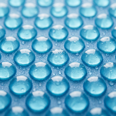 Close-up of the cool bacteria-resistant gel bubble surface