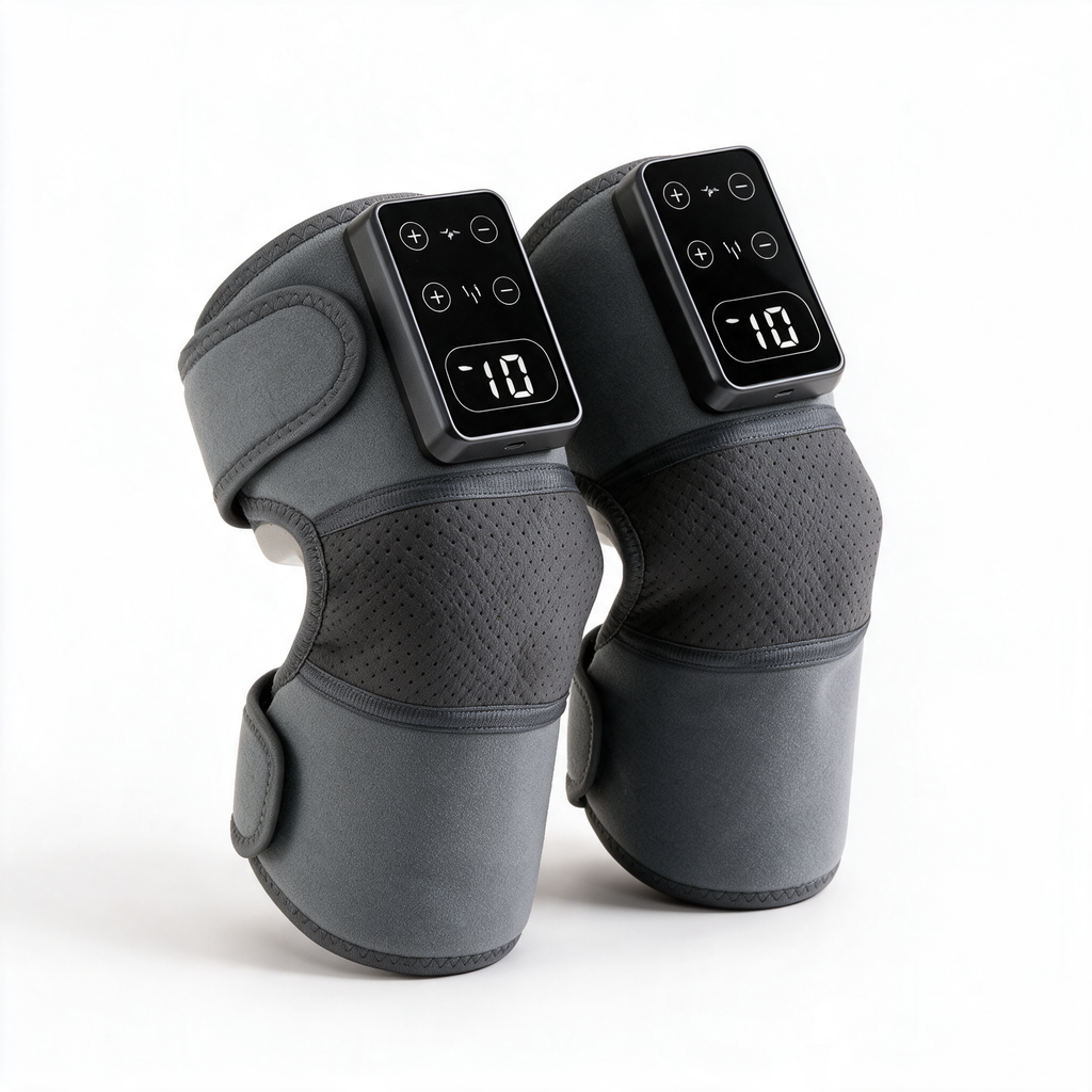 Solvrly Knee Pro pair of knee massagers on white background